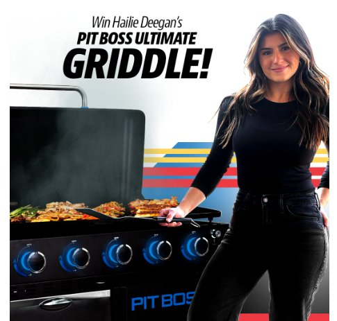 Hailie Deegan Grill Giveaway – Win A Pit Boss 5-Burner Ultimate Griddle