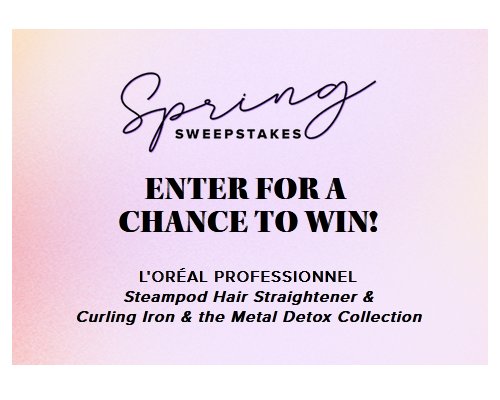 Hair.com Spring Sweepstakes - Win A Hair Straightener, Curling Iron And More