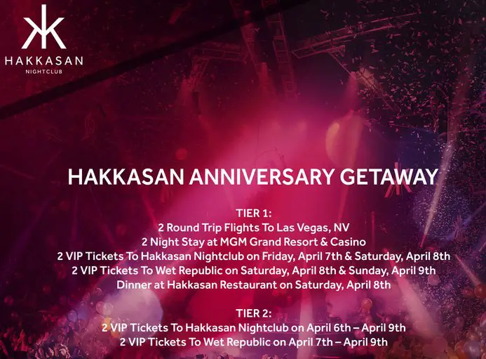 Hakkasan Vegas Anniversary Trip