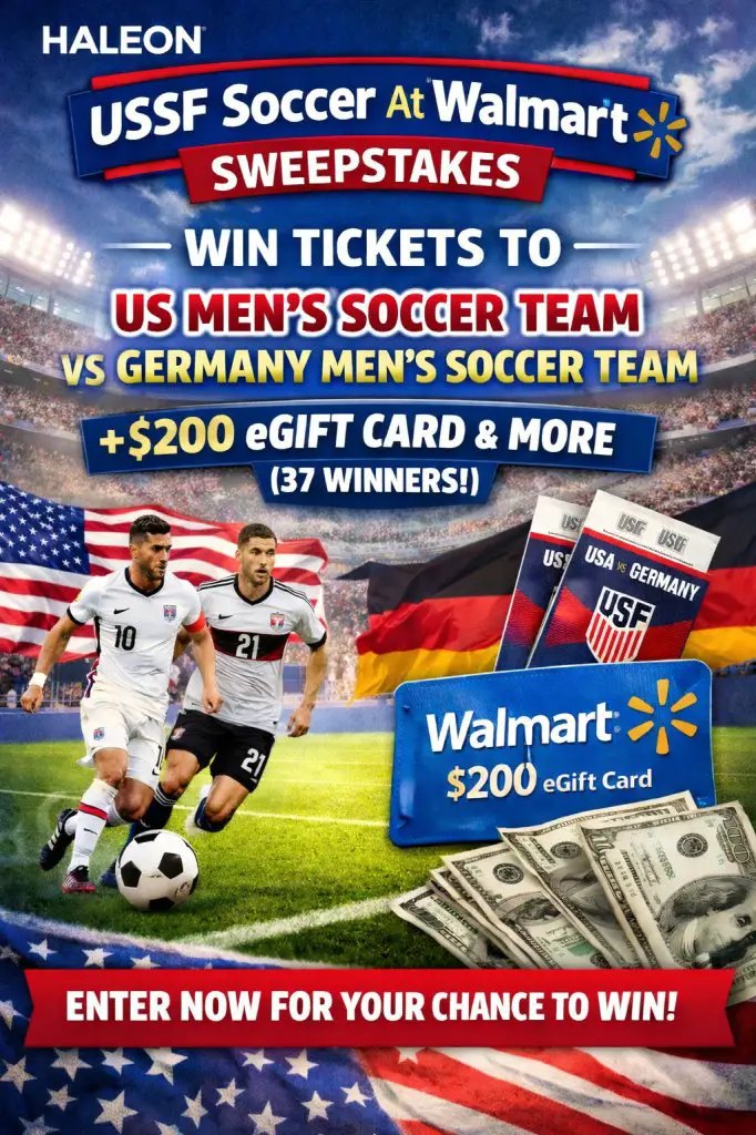 Haleon USSF Soccer At Walmart Sweepstakes – Win Tickets To US Men’s National Soccer Match, $200 eGift Card & More (37 Winners)