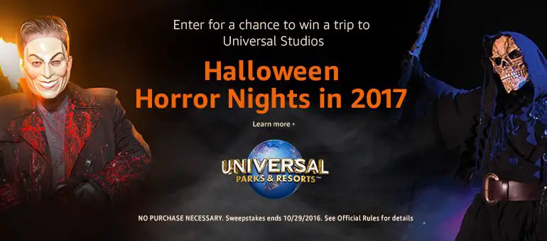 Halloween Horror Nights Vacation Sweepstakes