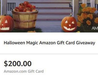 Halloween Magic Amazon Gift Card Giveaway