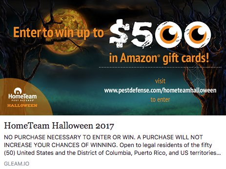 Halloween Sweepstakes