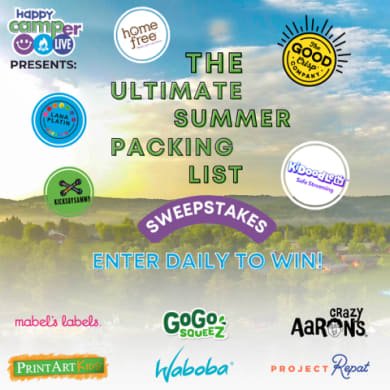 Happy Camper Summer Packing List Sweepstakes - Win 1 Of 5 Summer Camp Prize Packs (5 Winners)