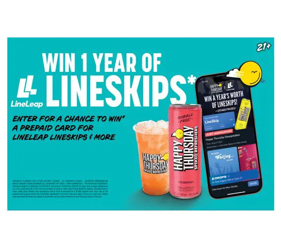 Happy Thursday LineLeap Sweepstakes - win a $1,300 gift card