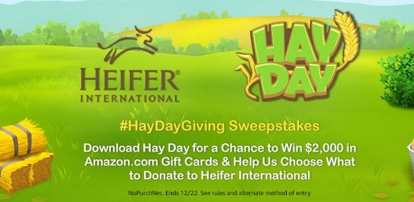 Hay Day Giving Sweepstakes!