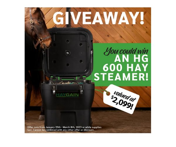 Haygain Hay Steamer Giveaway - Win The HG 600 Hay Steamer + "The Horse Owner's Guide: Laminitis" Book