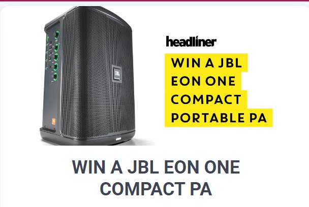 Headliner JBL EON One Compact PA Sweepstakes – Win A Portable All-In-One PA With Bluetooth Connectivity