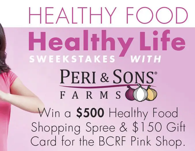 Healthy Food, Healthy Living Sweepstakes