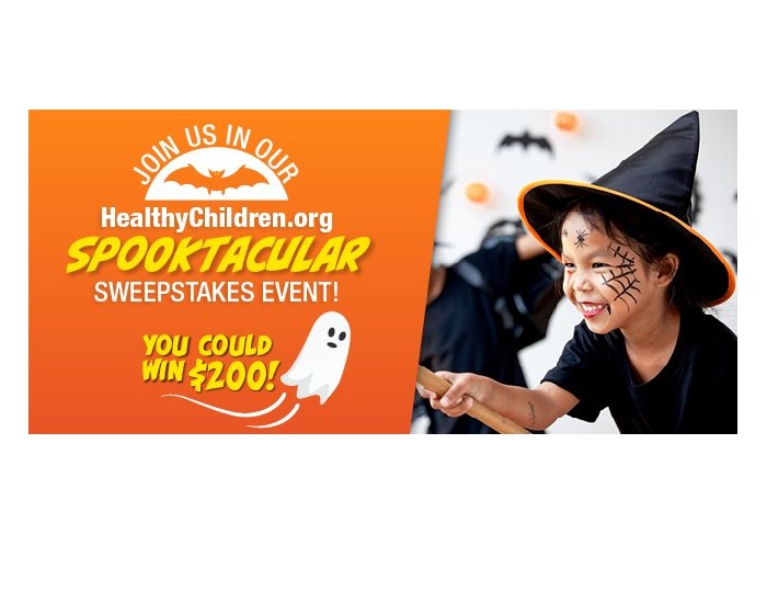 HealthyChildren.org Spooktacular Sweepstakes - Win a $200 Prepaid Gift Card (10 Winners)