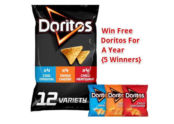 Heat Up The Winter Sweepstakes - Win Free Doritos For A Year (5 Winners)