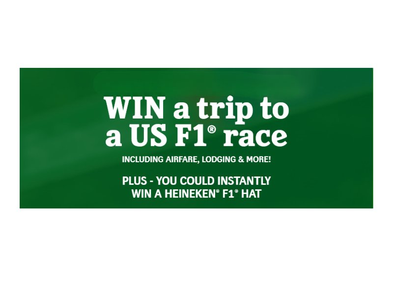 Heineken Formula 1 Lap 2 Promotion - Win A Trip To An F1 Race, Race Tickets Or Merch