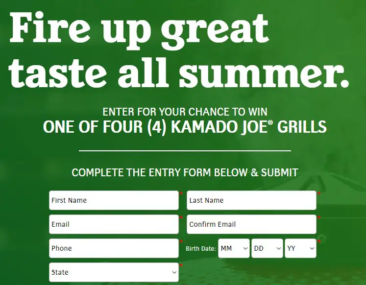 Heineken Kamado Joe Grill Sweepstakes - Win 1 of 4 Kamado Joe Grills