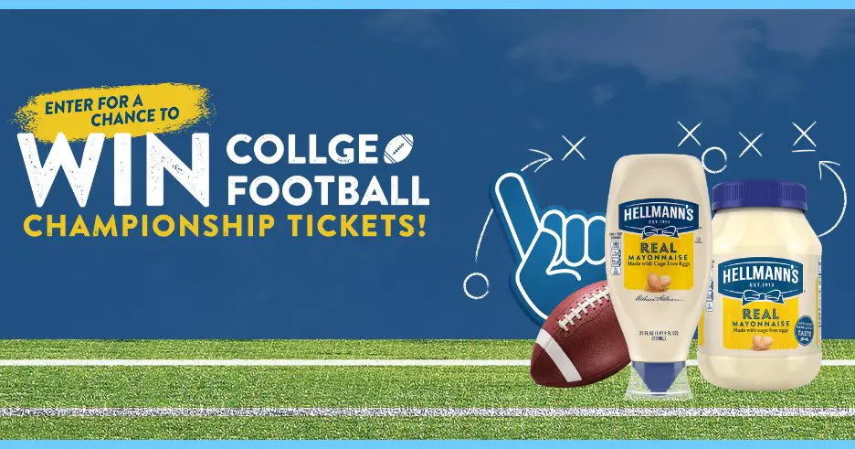 Hellmann's College Football Fan Fest Sweepstakes - Win A Trip + 2 Tickets To Attend A Football Game In Texas