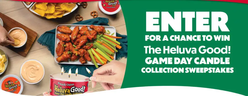 Heluva Good! Game Day Candle Collection Sweepstakes - Win A $93 Candle Snacker Prize Pack