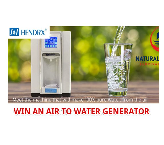 Hendrx Air To Water Generator Giveaway - Win A $1,700 Air To Water Generator