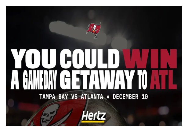 Hertz Gameday Getaway Experience Sweepstakes - Win A Trip For 2 To A Tampa Bay Buccaneers Away Match