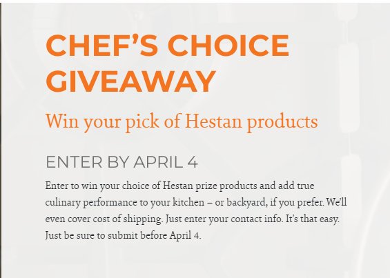 Hestan Chef’s Choice Giveaway – Up For Grabs Ice Maker, Convection Microwave, Dishwasher, Or More