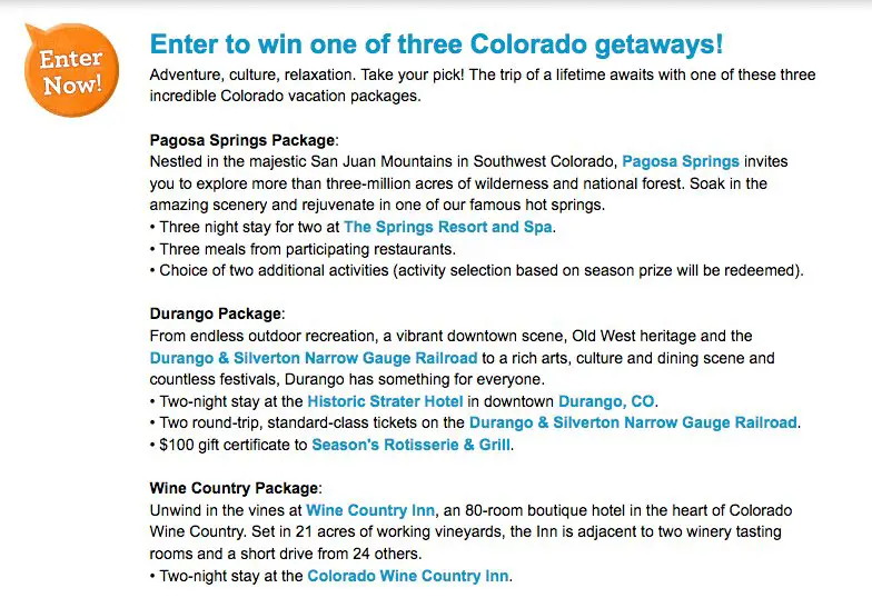 Hey!, Enter the 2017 Spring Travel Sweepstakes!