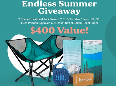 HeyBambu Endless Summer Giveaway - Win Camping Chairs, Towels, Waterproof Speaker & More