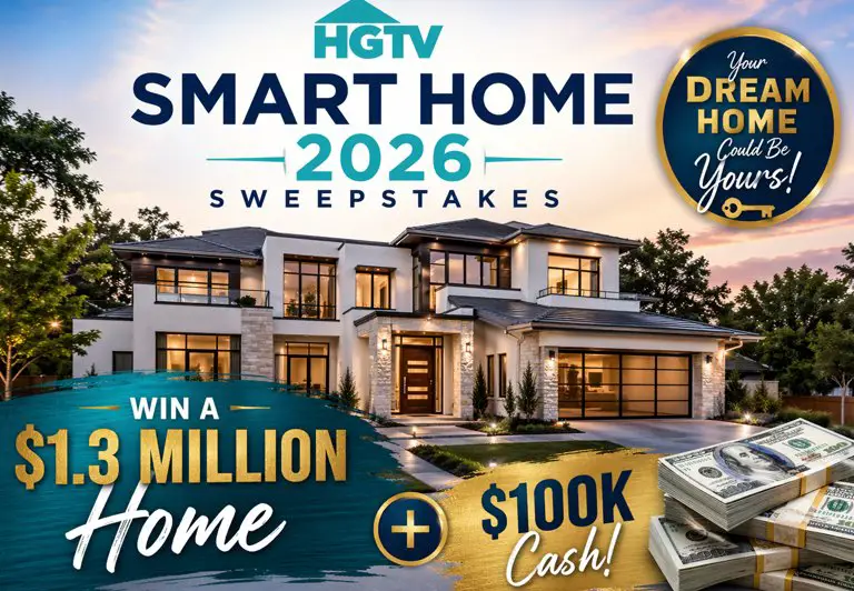 HGTV Smart Home 2026 Sweepstakes - Win a $1.3 Million Smart Home + $100K Cash