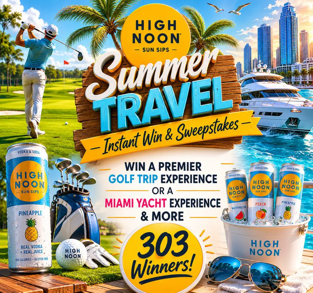 High Noon Summer Travel Instant Win & Sweepstakes – Win A Premier Golf Trip Experience Or A Miami Yacht Experience & More (303 Winners)