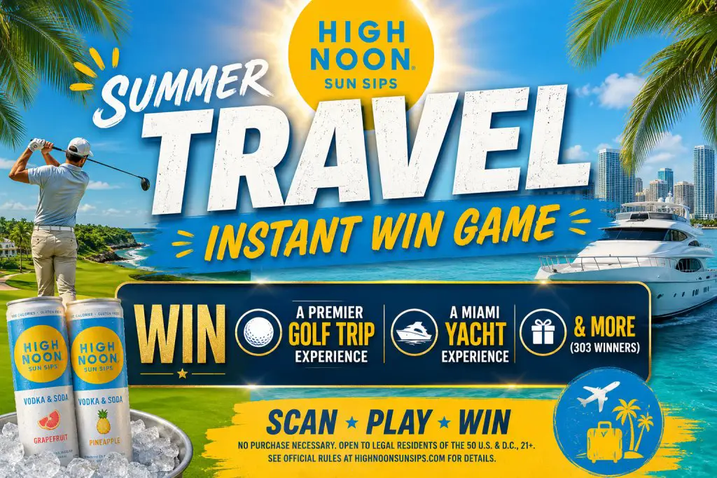 High Noon Summer Travel Instant Win Game – Win A Premier Golf Trip Experience, A Miami Yacht Experience & More (303 Winners)