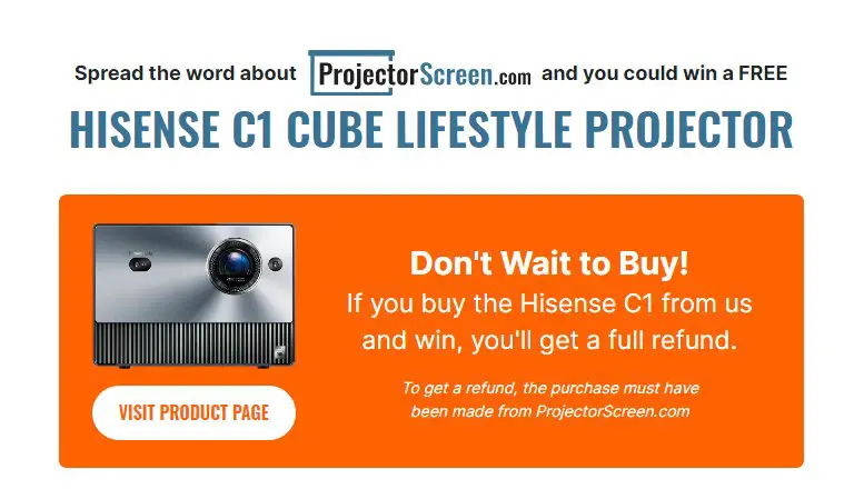 Hisense C1 4K Triple Laser Lifestyle Projector Giveaway - Win A $2,000 Projector
