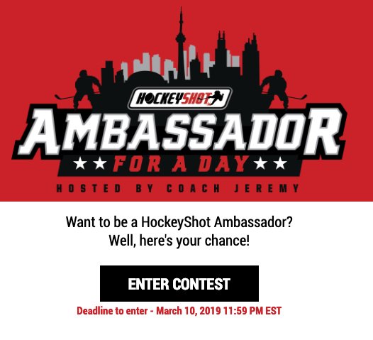 HockeyShot Ambassador For A Day Contest
