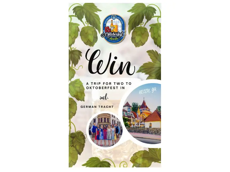 Hofbräuhaus Of America 2024 Halfway To Oktoberfest Sweepstakes - Win A Trip For 2 To Helen, Georgia