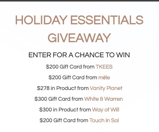 Holiday Getaway Essentials Sweepstakes