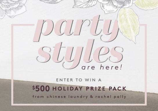 Holiday Party Giveaway! 3 Winners!