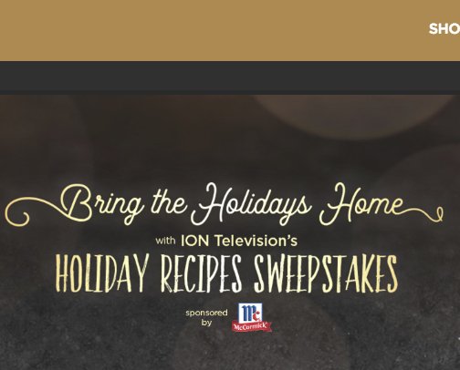 Holiday Recipes Sweepstakes