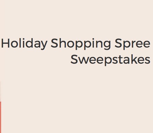 Holiday Shopping Spree Sweepstakes