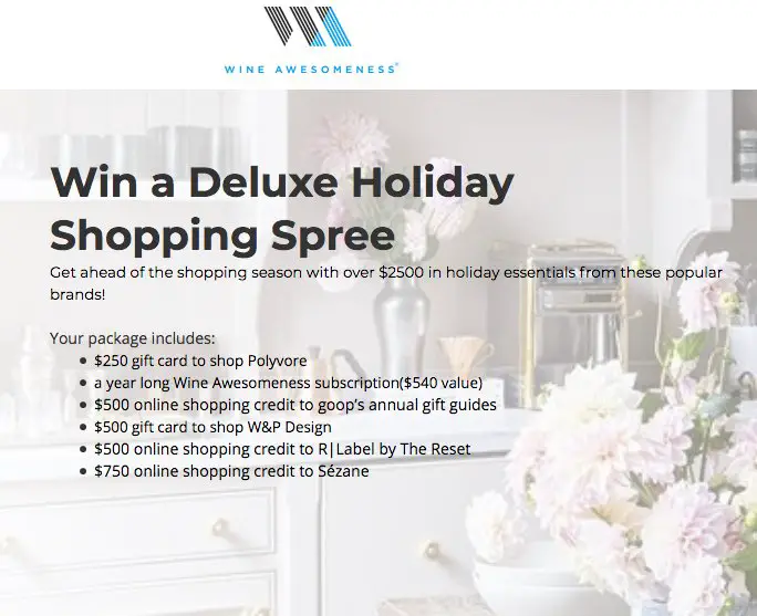 Holiday Shopping Spree Sweepstakes