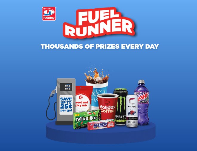 Holiday Stationstores Fuel Runner Sweepstakes - Win $500 Gift Card, Discount Coupons & More