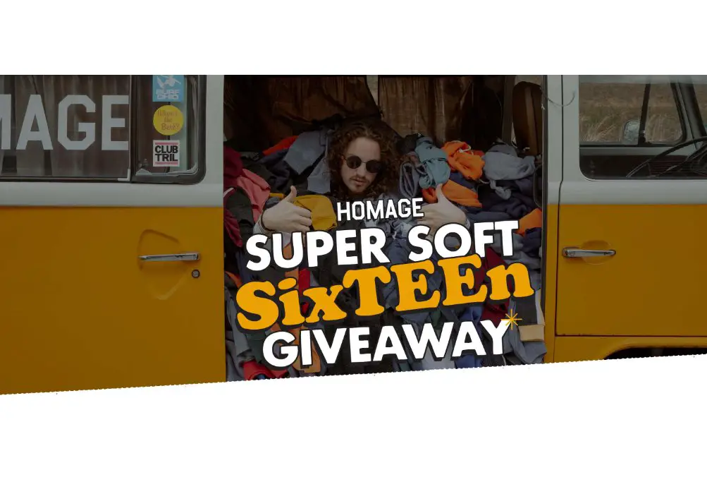Homage Super Soft SixTEEn Giveaway - Win 16 T-Shirts
