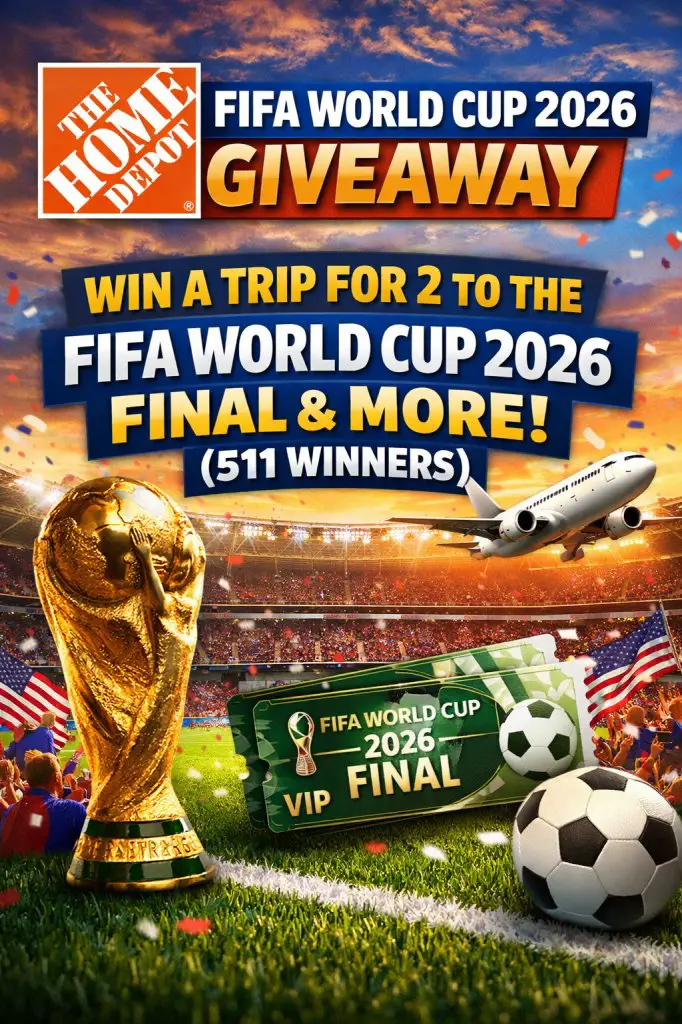 Home Depot FIFA World Cup 2026 Giveaway – Win A Trip For 2 To The FIFA World Cup 2026 Final & More (511 Winners)