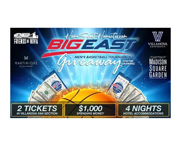 HomeSweetHomesites.com Big East Men's Basketball Tournament Giveaway - Win A Trip For 2 To The 2024 Big East Men's Basketball Tournament In New York