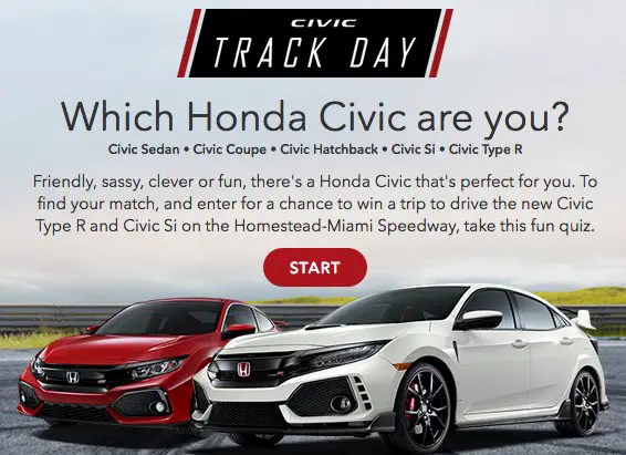 Honda Civic Track Day Sweepstakes