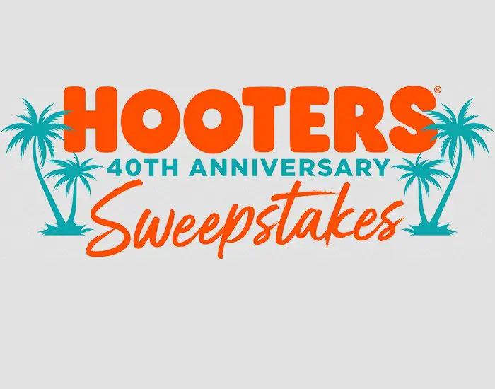 Hooters Restaurants 40th Anniversary Sweepstakes - Win A Trip For Two To Celebrate Hooters 40th Anniversary in Florida (3 Winners)