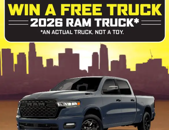 HOT WHEELS 2026 Ram Trucks Sweepstakes – Win a 2026 Ram 1500 Truck