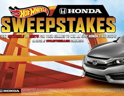 Hot Wheels Honda Sweepstakes