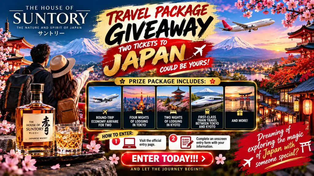 House Of Suntory Giveaway - Win a Trip for 2 to Japan