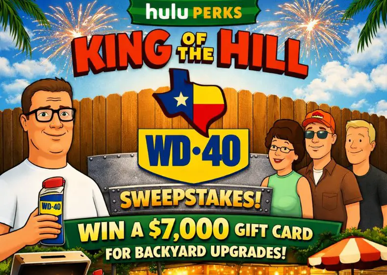 Hulu Perks King of the Hill x WD-40 Sweepstakes - Win a $7,000 Gift Card for Backyard Upgrades