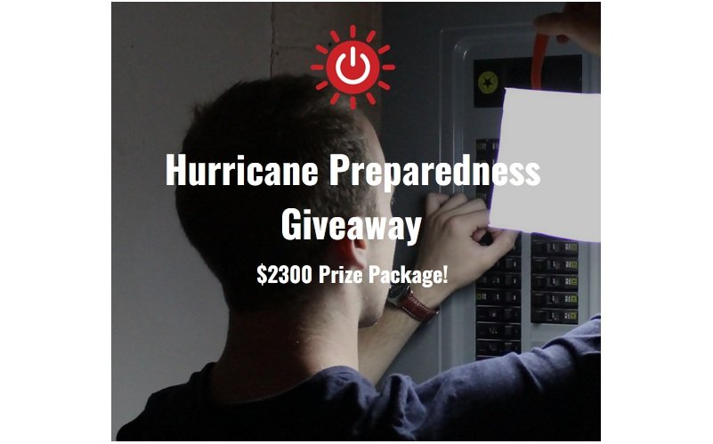 Hurricane Preparedness Giveaway - Win a Prepper Package Worth $2,300