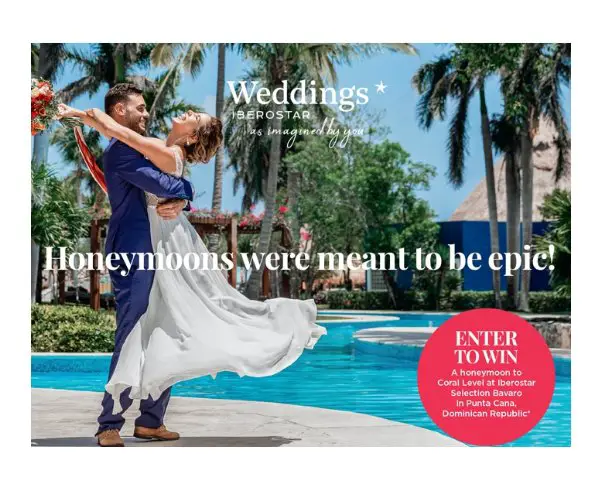 Iberostar Win An Epic Honeymoon Sweepstakes - Win An All-Inclusive, 7-Day Vacation For 2