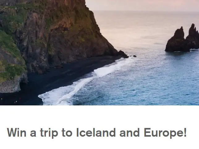 Icelandair’s Newsletter Sign-up Contest - Win A Free Trip For 2 To Europe