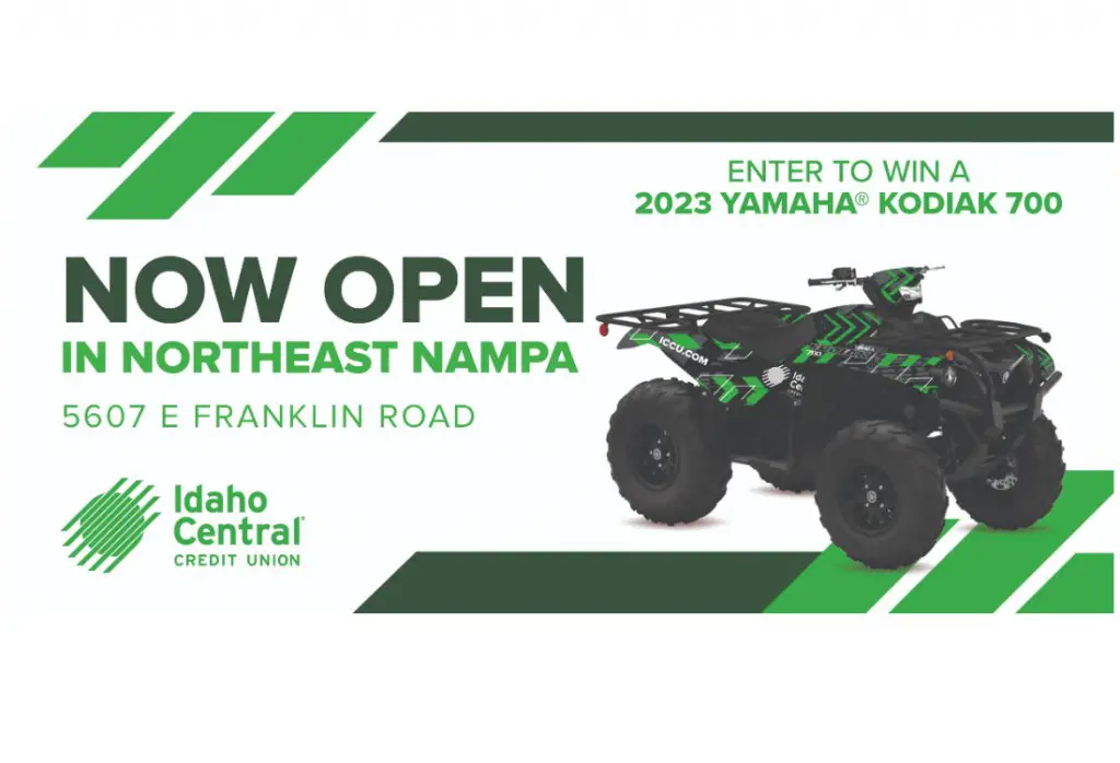 Idaho Central Credit Union 2023 Giveaway - Win A Yamaha Kodiak 700 ATV (Limited States)