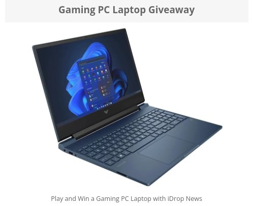 IDrop News Gaming PC Laptop Giveaway - Win An HP Victus Gaming Laptop